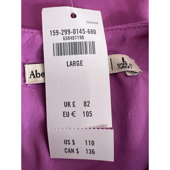 Abercrombie & Fitch High-Neck Column Midi Dress in Orchid Size Large - Picture 16 of 16